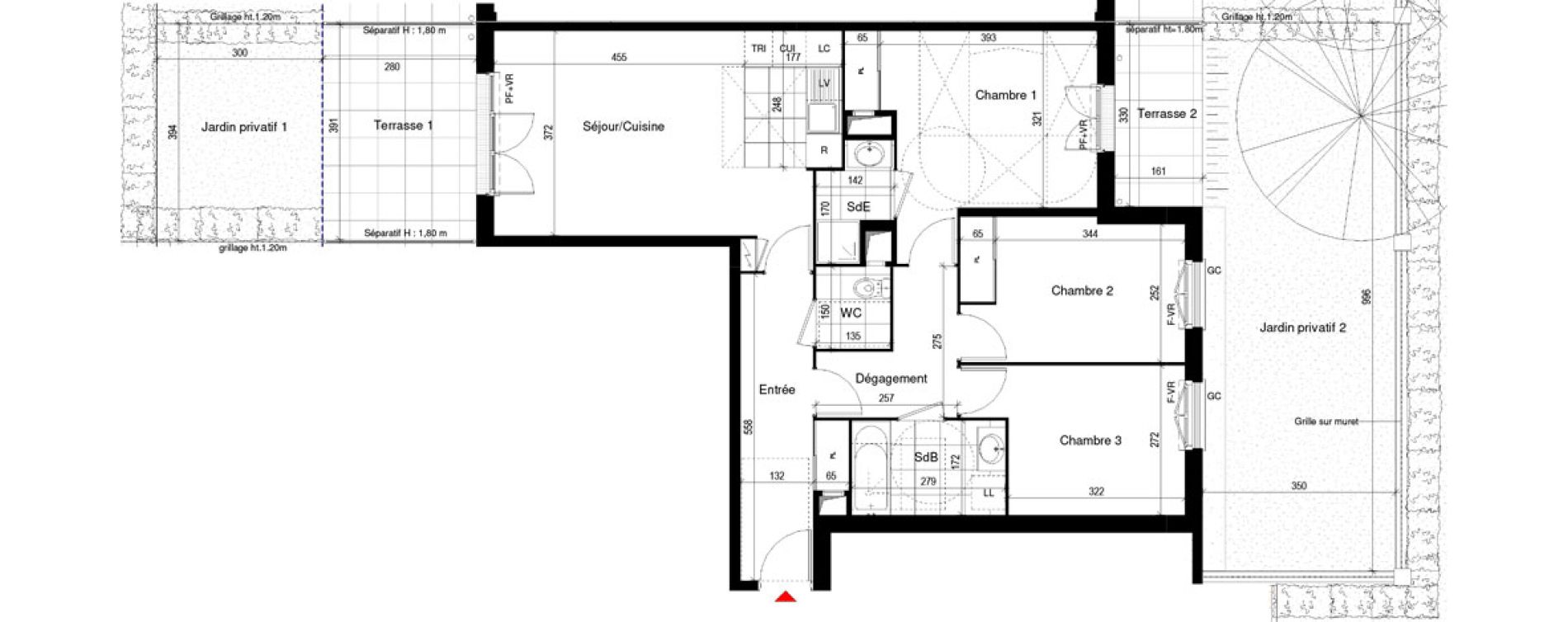 Appartement T4 de 80,24 m2 &agrave; Thiais Le foss&eacute; bazin