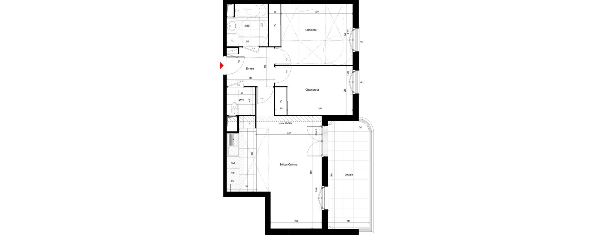 Appartement T3 de 61,12 m2 &agrave; Thiais Le foss&eacute; bazin