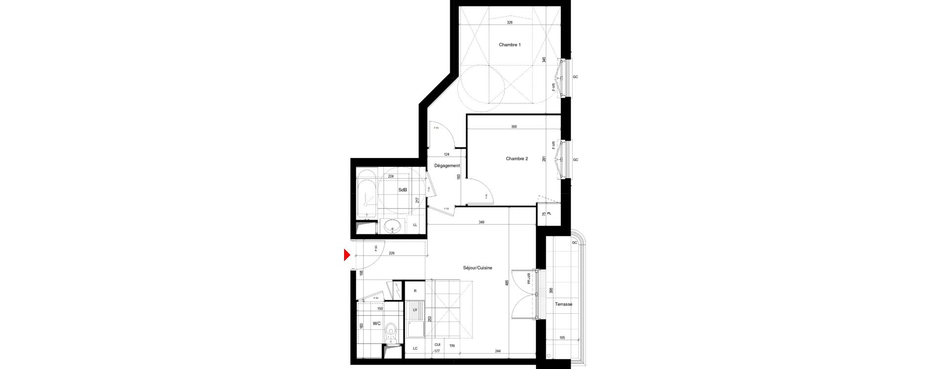 Appartement T3 de 54,27 m2 &agrave; Thiais Le foss&eacute; bazin
