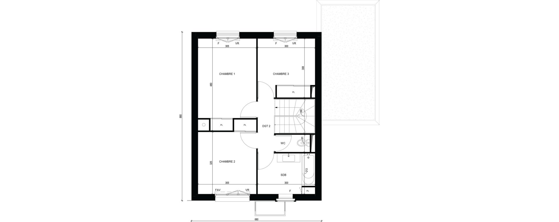 Maison T4 de 89,70 m2 &agrave; Thiais Les baudemons