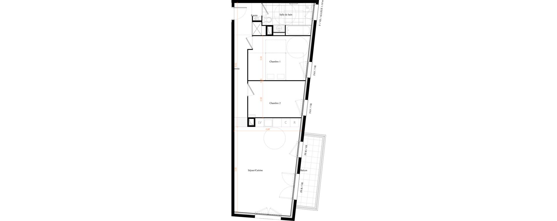 Appartement T3 de 65,86 m2 &agrave; Valenton Centre