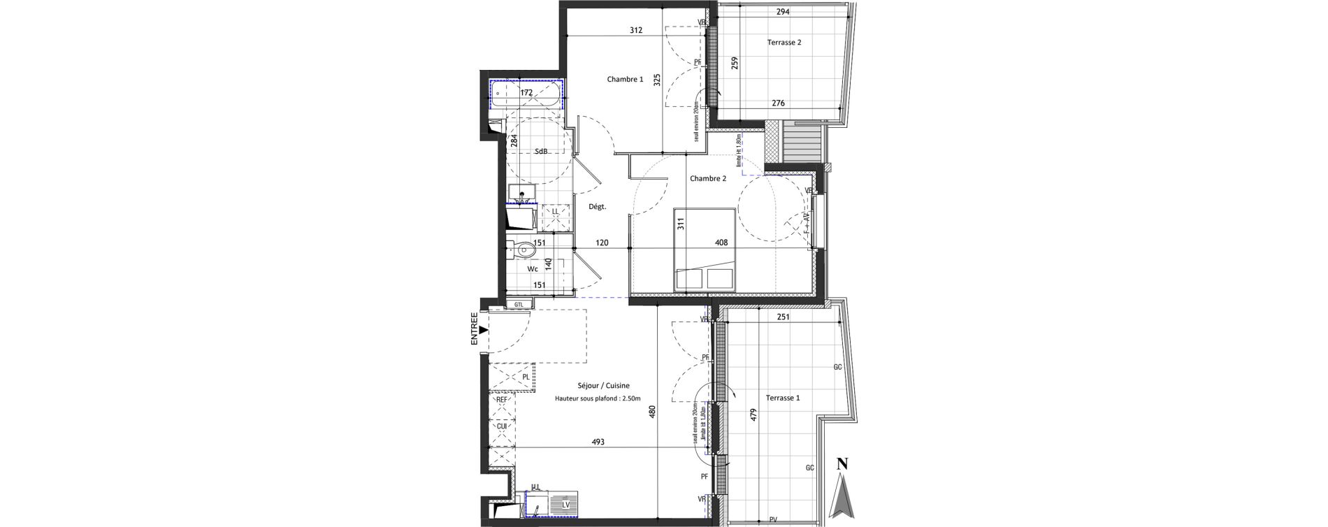 Appartement T3 de 57,26 m2 &agrave; Valenton Val pompadour - l'&eacute;tang &eacute;tendu