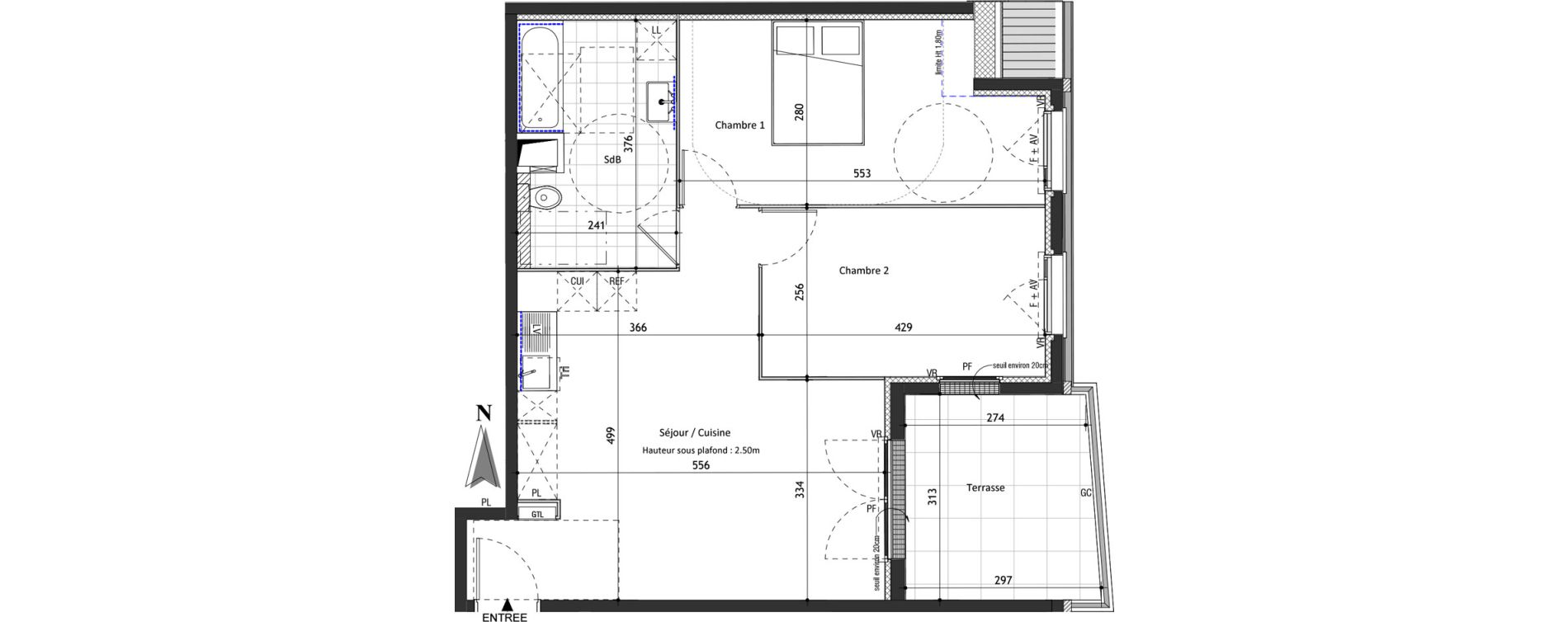 Appartement T3 de 59,93 m2 &agrave; Valenton Val pompadour - l'&eacute;tang &eacute;tendu