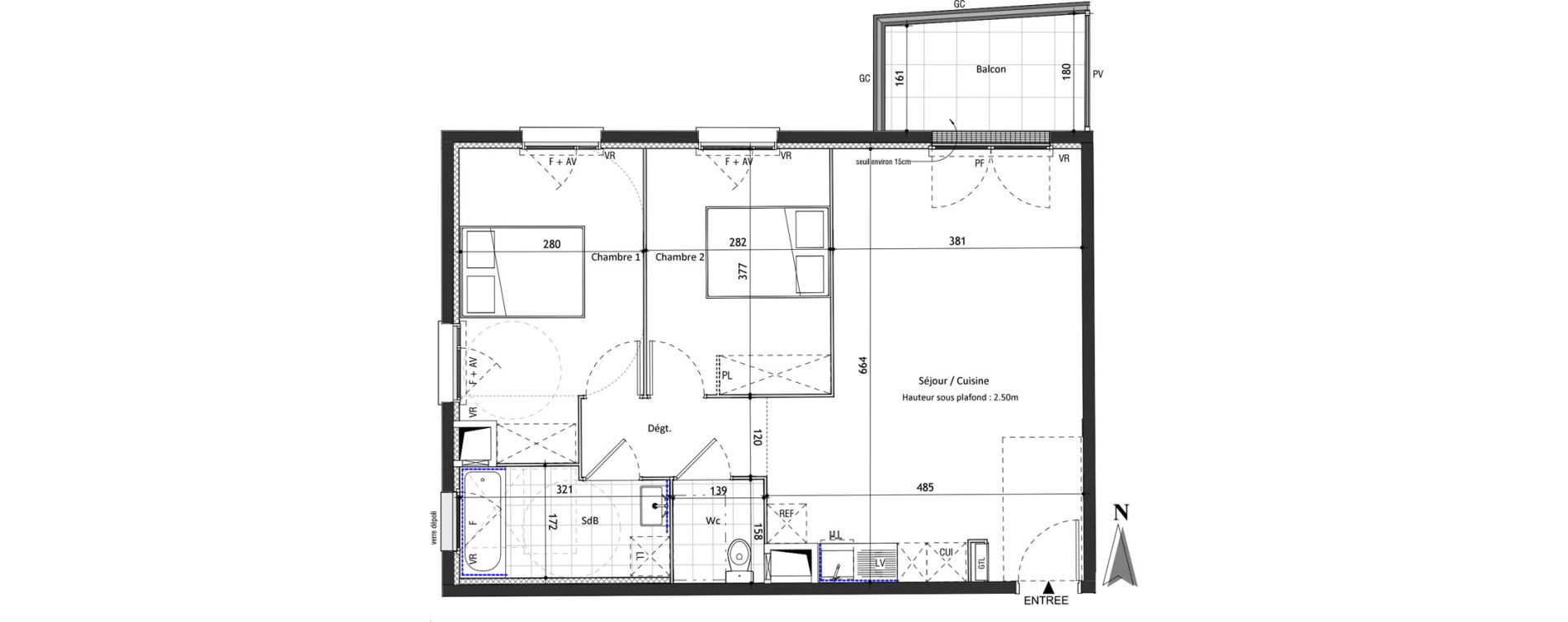 Appartement T3 de 61,21 m2 &agrave; Valenton Val pompadour - l'&eacute;tang &eacute;tendu