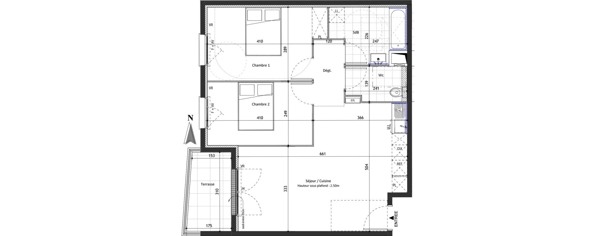 Appartement T3 de 61,94 m2 &agrave; Valenton Val pompadour - l'&eacute;tang &eacute;tendu