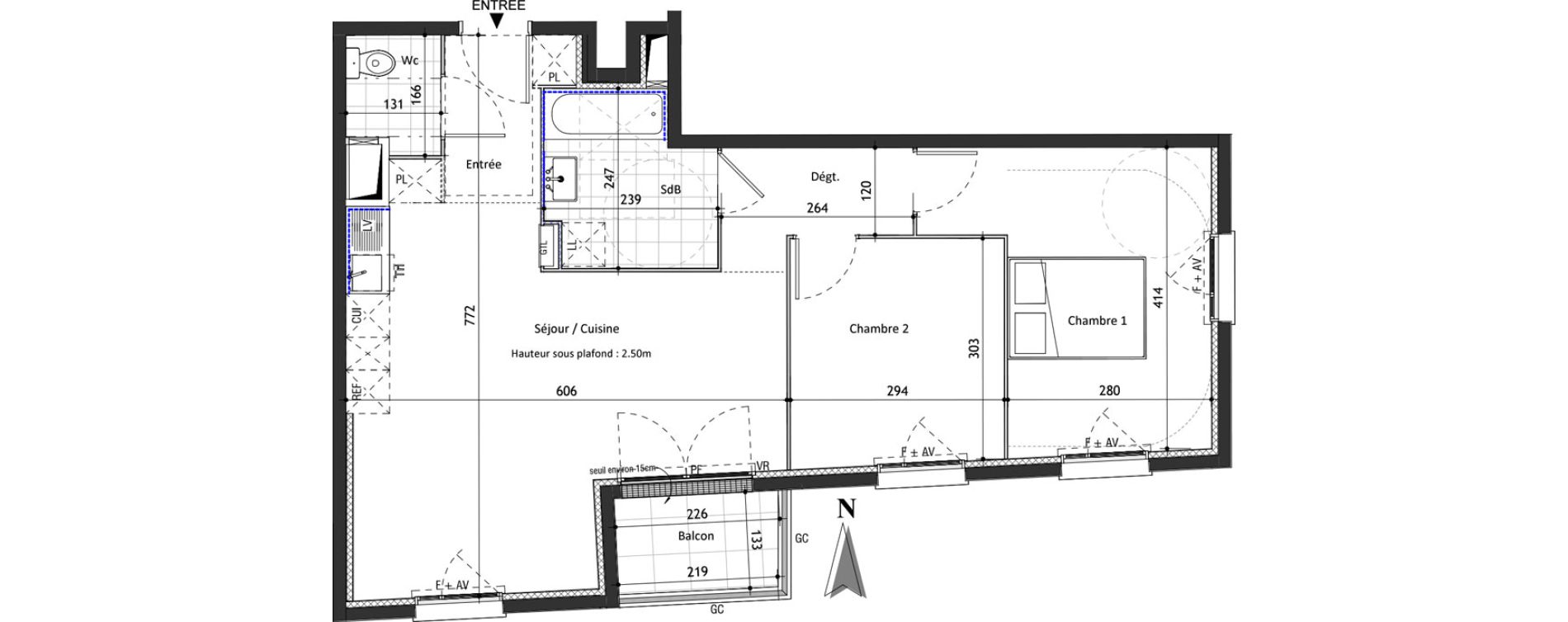 Appartement T3 de 62,05 m2 &agrave; Valenton Val pompadour - l'&eacute;tang &eacute;tendu