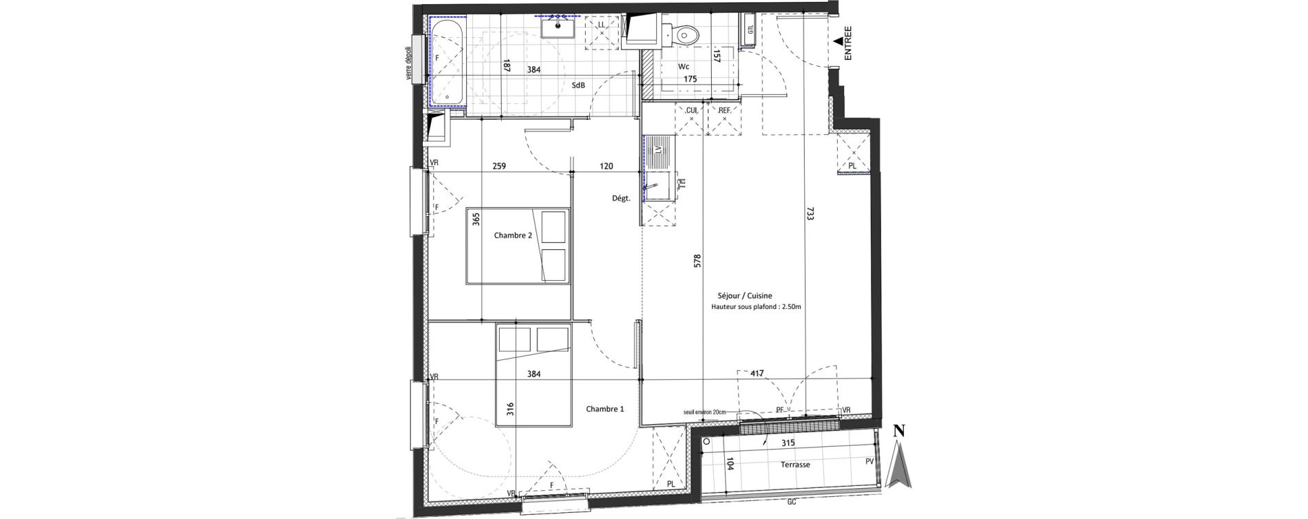 Appartement T3 de 62,34 m2 &agrave; Valenton Val pompadour - l'&eacute;tang &eacute;tendu