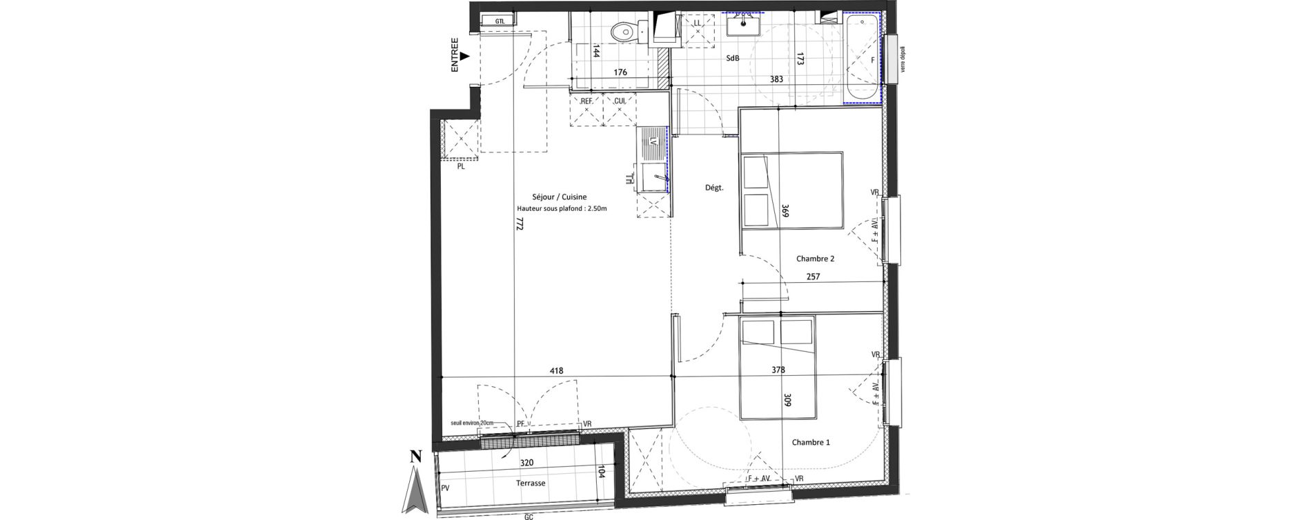 Appartement T3 de 62,96 m2 &agrave; Valenton Val pompadour - l'&eacute;tang &eacute;tendu