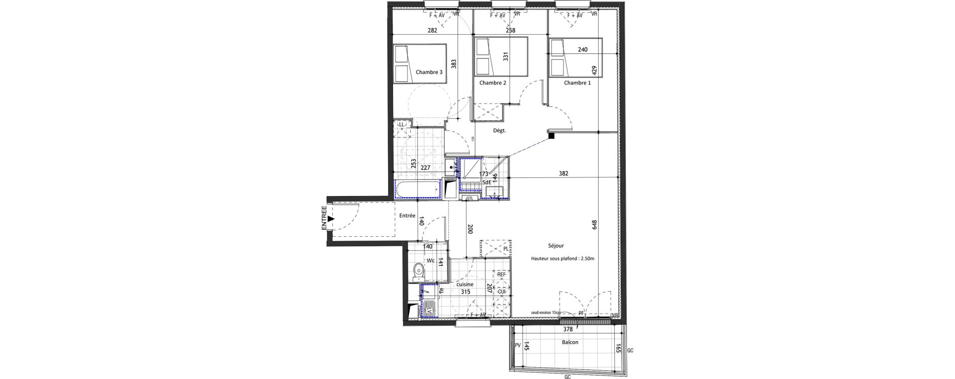 Appartement T4 de 84,51 m2 &agrave; Valenton Val pompadour - l'&eacute;tang &eacute;tendu