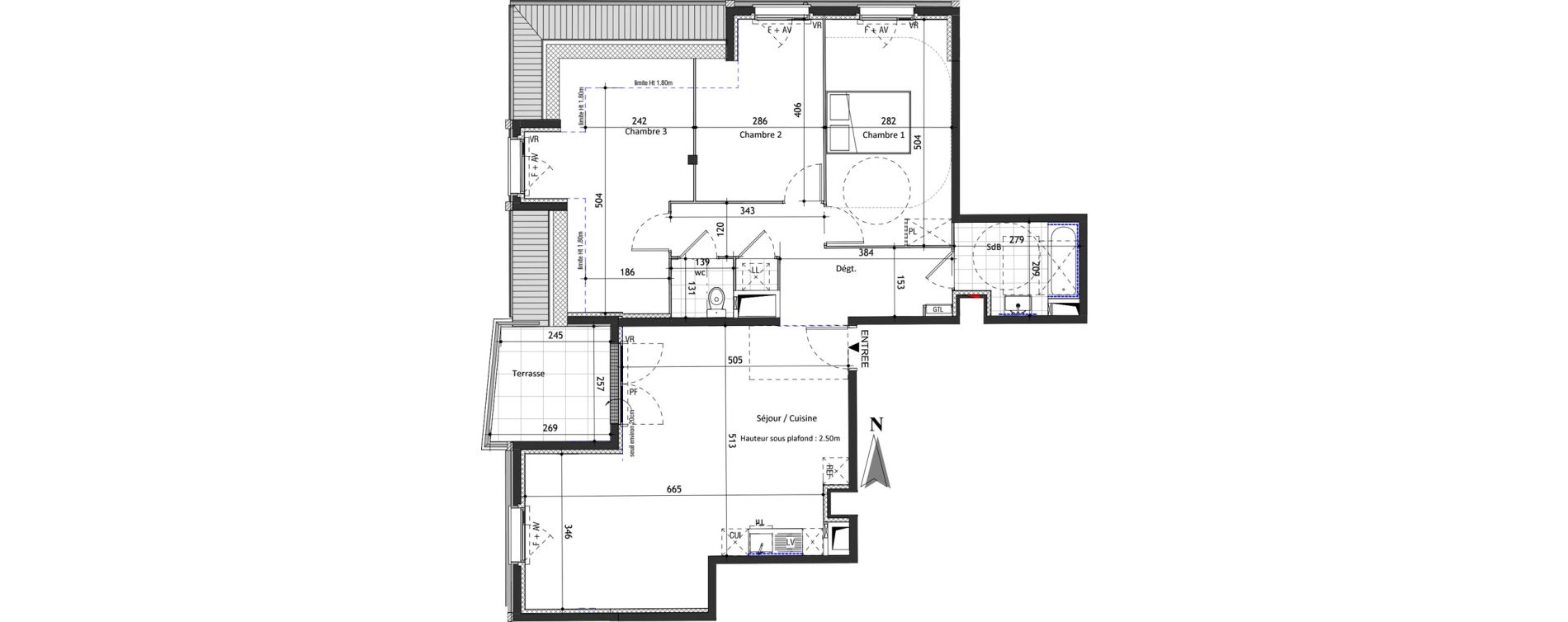 Appartement T4 de 89,22 m2 &agrave; Valenton Val pompadour - l'&eacute;tang &eacute;tendu
