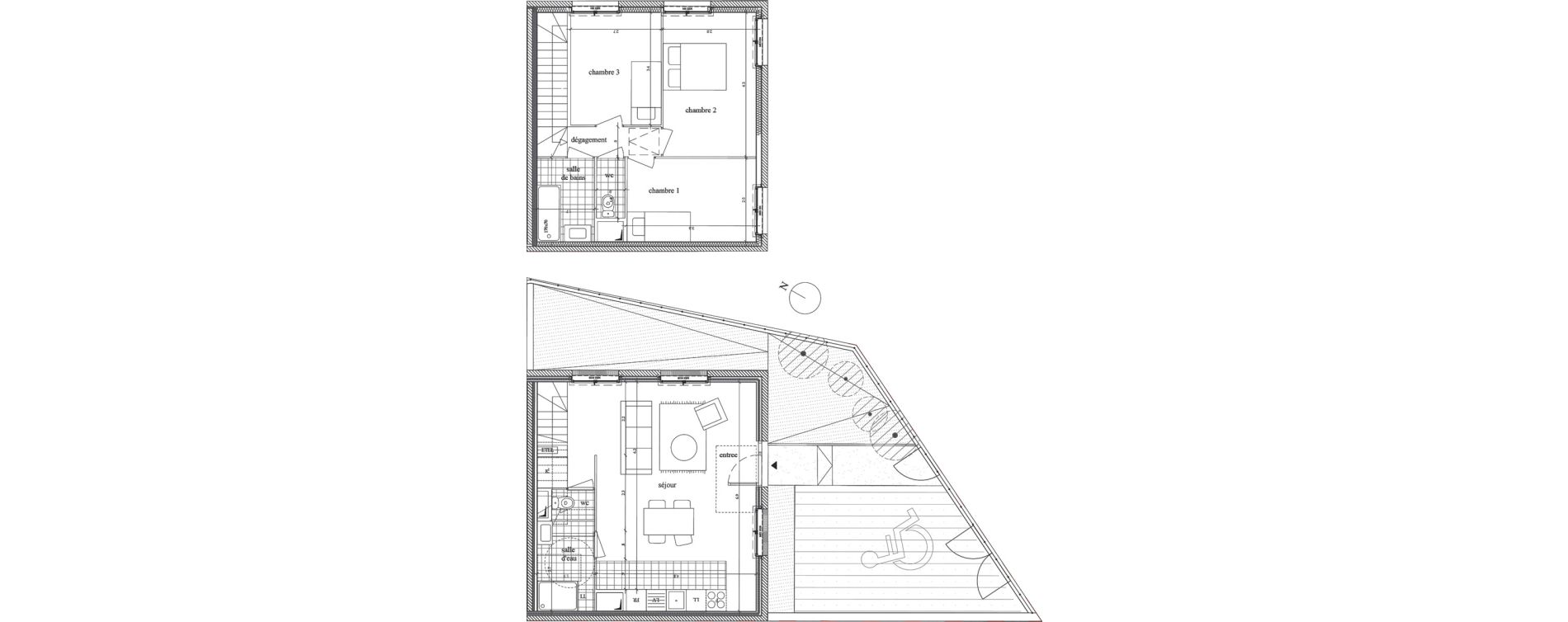 Maison T4 de 81,30 m2 &agrave; Villejuif Campus grand parc