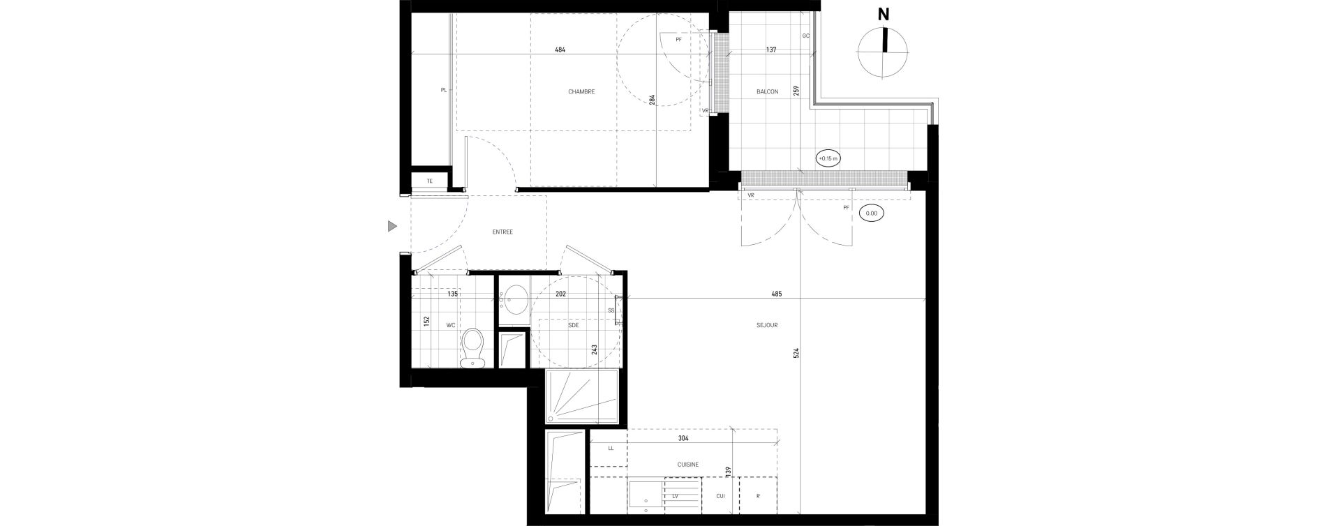 Appartement T2 de 50,26 m2 &agrave; Villejuif Delaune