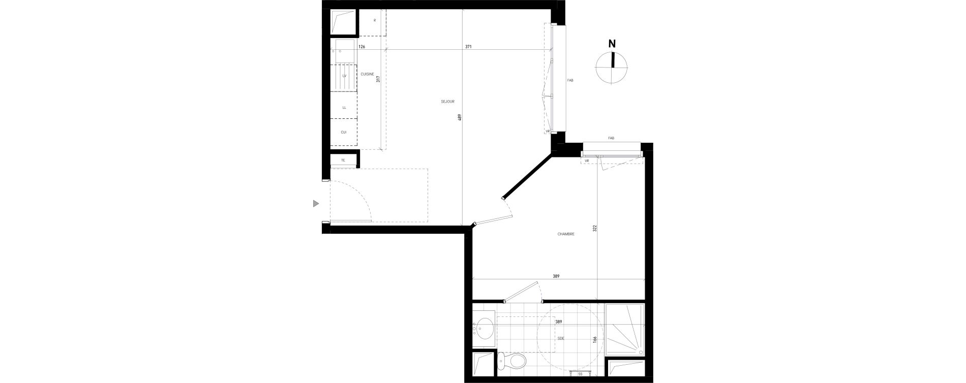 Appartement T2 de 38,91 m2 &agrave; Villejuif Delaune