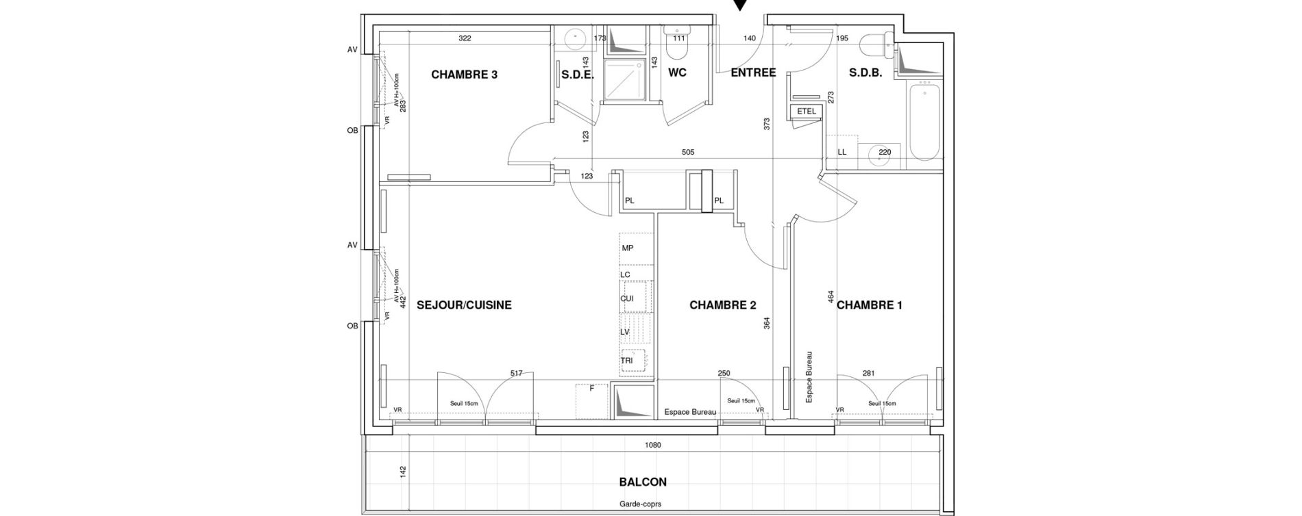 Appartement T4 de 73,71 m2 &agrave; Villejuif Monts cuchets