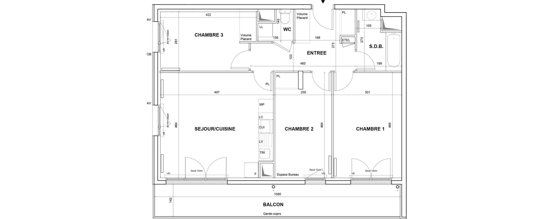 Appartement T4 de 74,15 m2 &agrave; Villejuif Monts cuchets