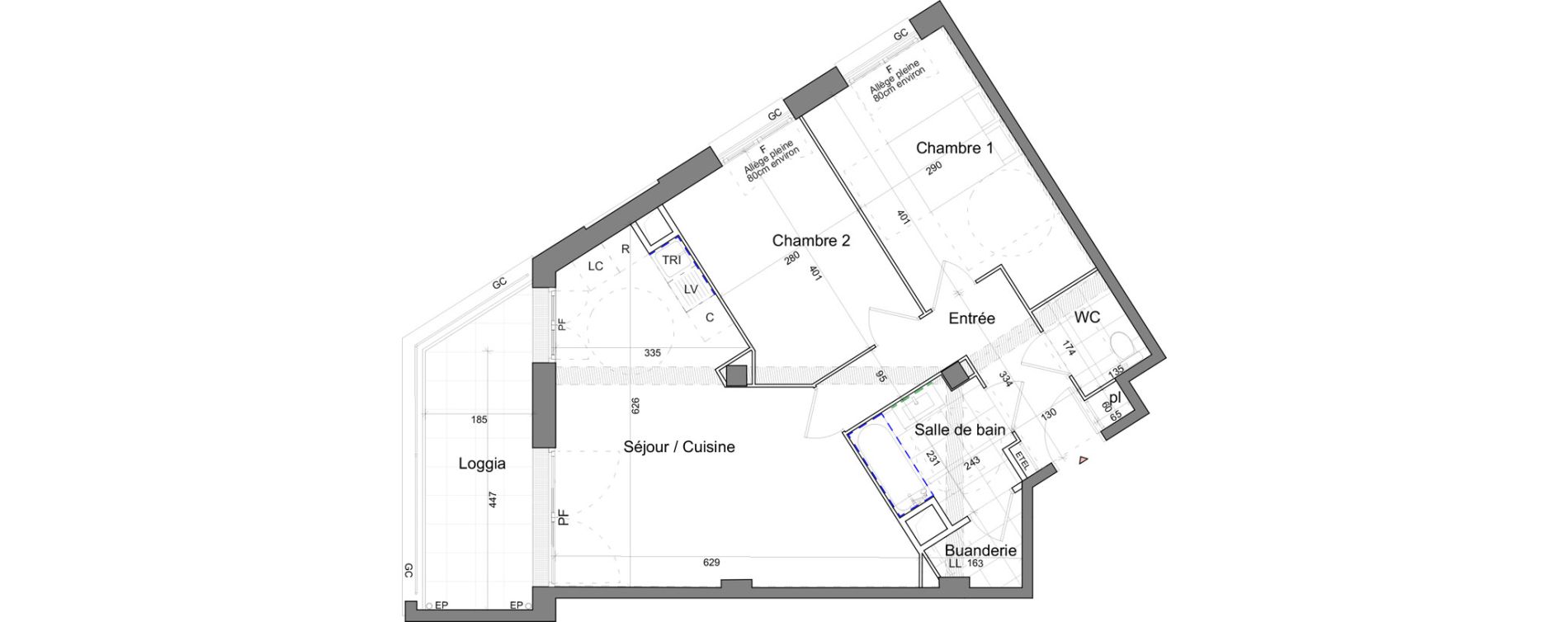 Appartement T3 de 66,20 m2 &agrave; Villejuif Monts cuchets