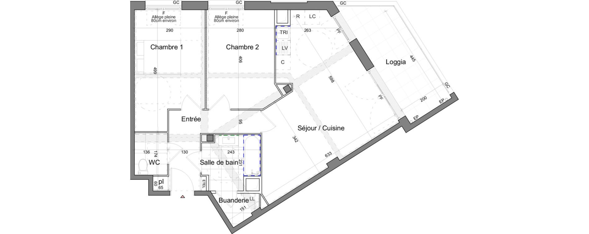 Appartement T3 de 66,50 m2 &agrave; Villejuif Monts cuchets