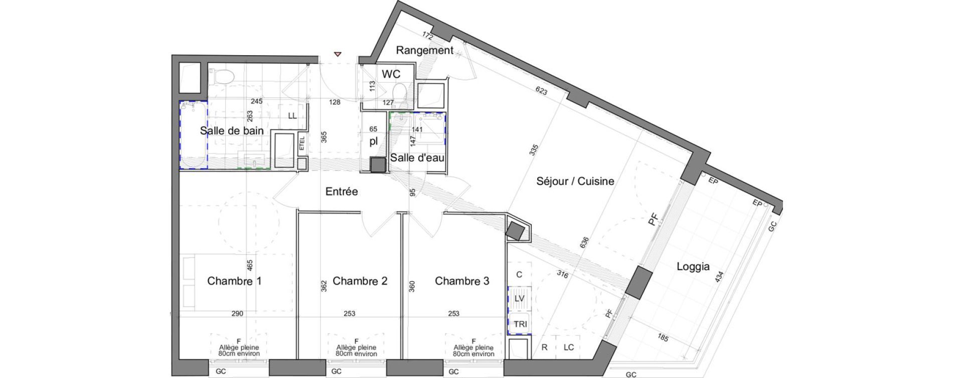 Appartement T4 de 79,10 m2 &agrave; Villejuif Monts cuchets