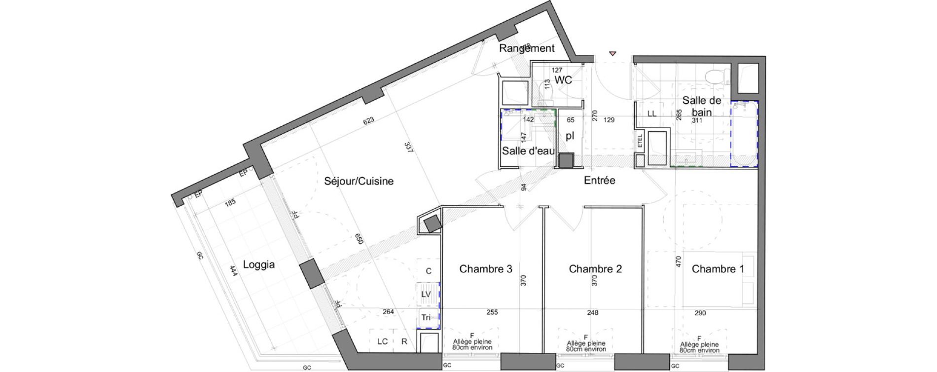 Appartement T4 de 80,00 m2 &agrave; Villejuif Monts cuchets