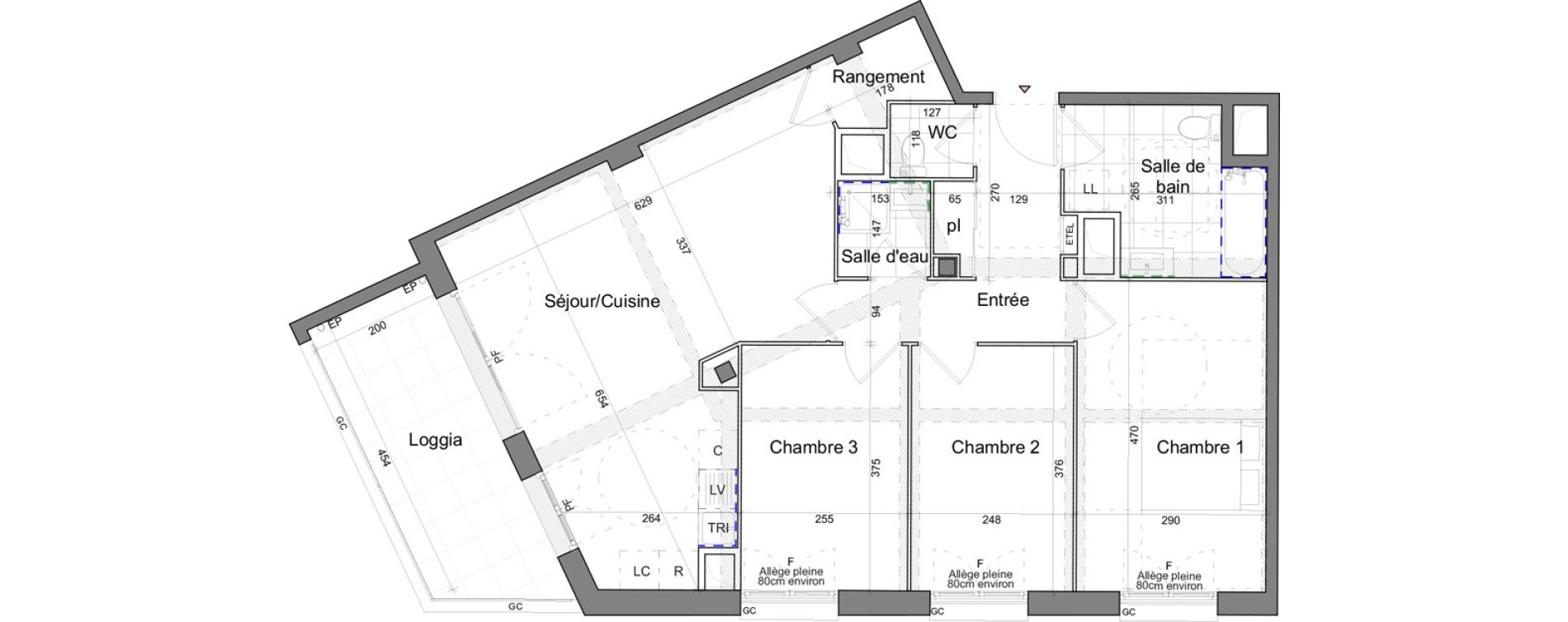 Appartement T4 de 80,90 m2 &agrave; Villejuif Monts cuchets