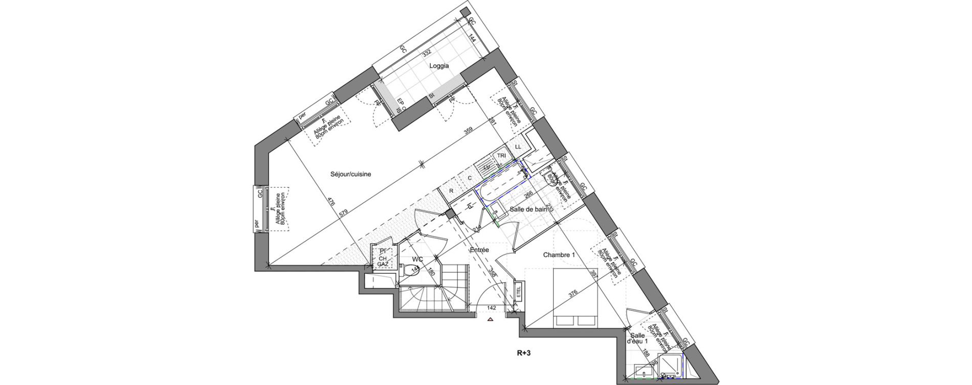 Appartement T4 de 85,80 m2 &agrave; Villejuif Monts cuchets