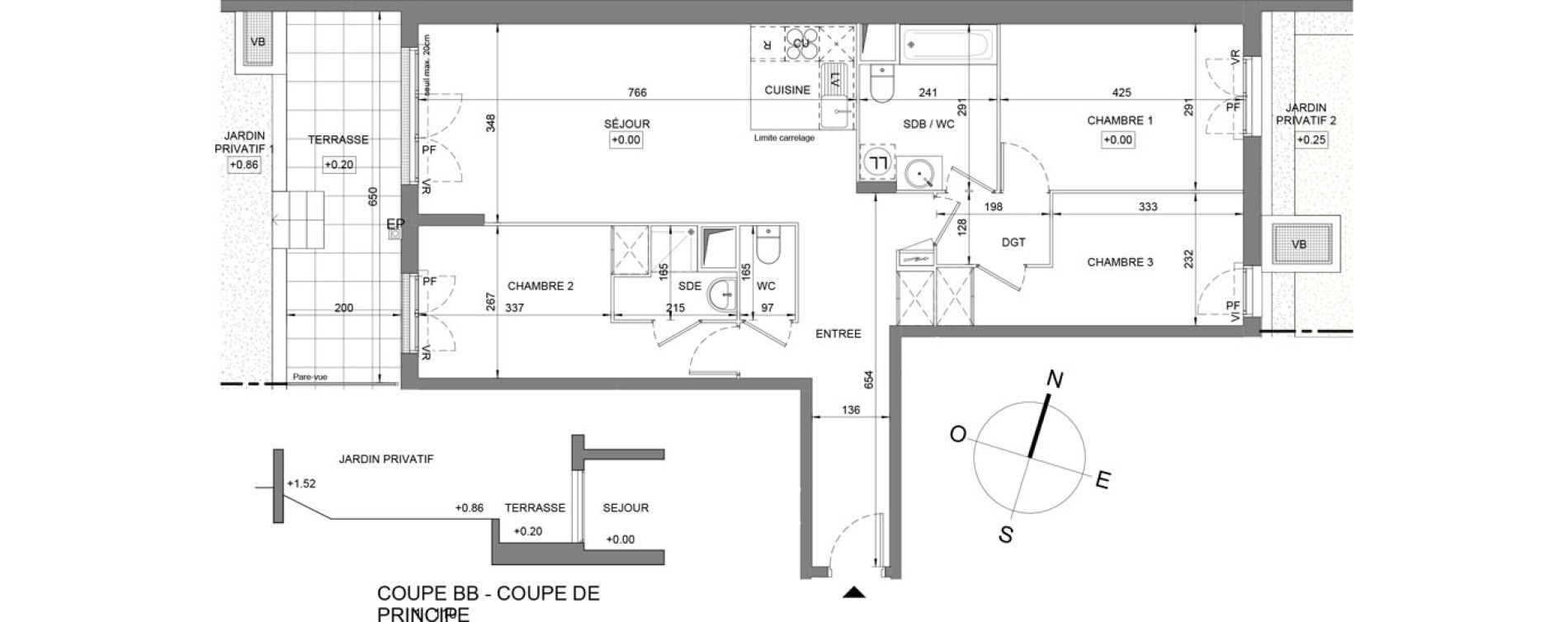 Appartement T4 de 85,00 m2 &agrave; Villeneuve-Le-Roi La grusie