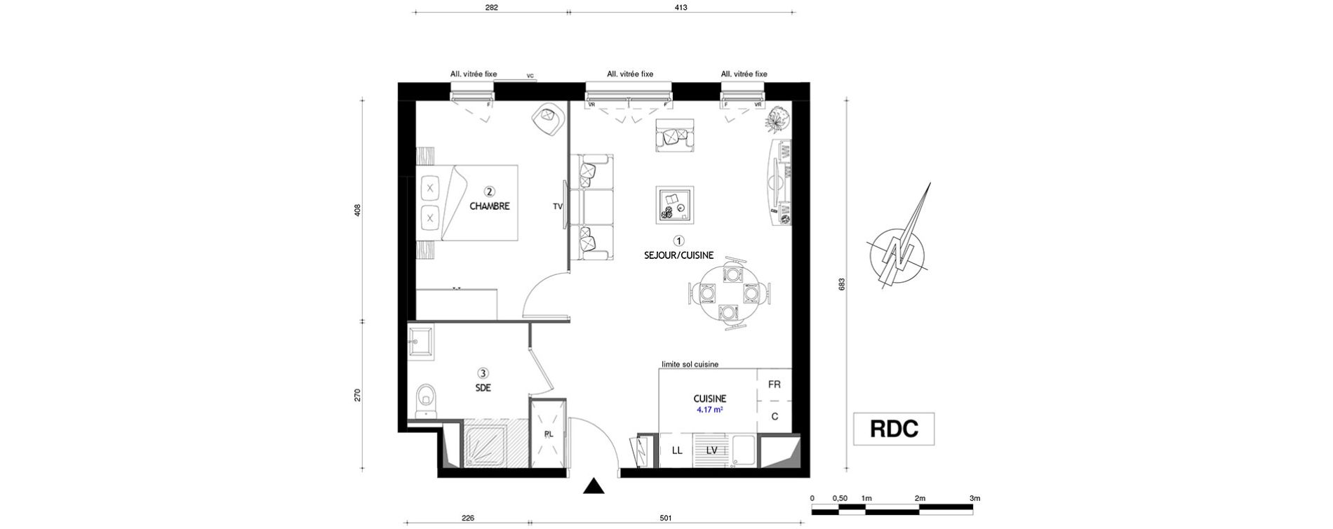 Appartement T2 de 46,00 m2 &agrave; Villeneuve-Le-Roi Centre