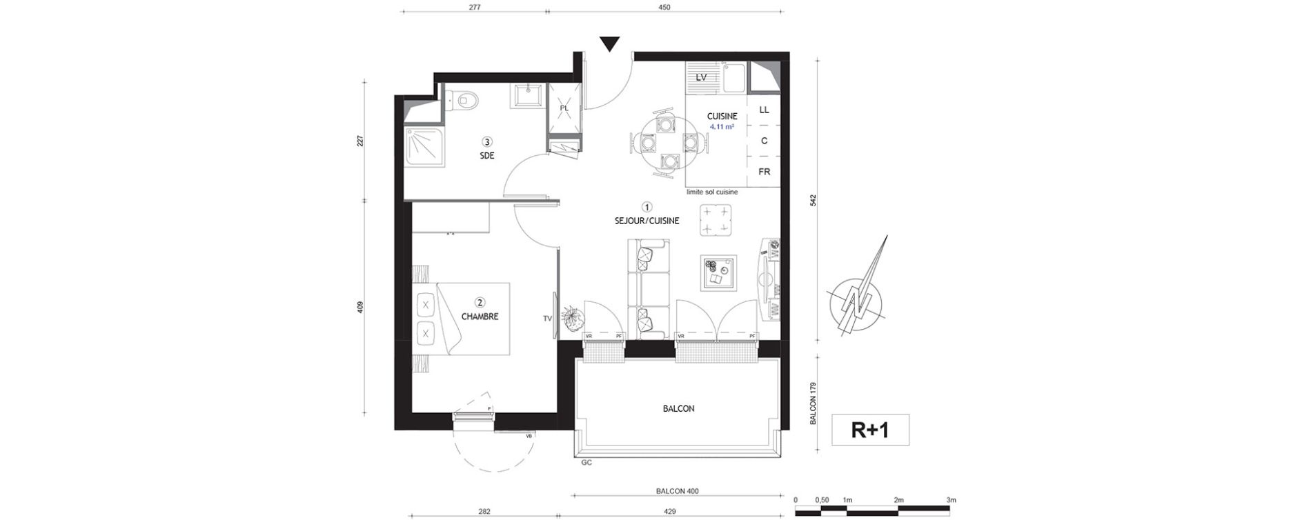 Appartement T2 de 40,00 m2 &agrave; Villeneuve-Le-Roi Centre