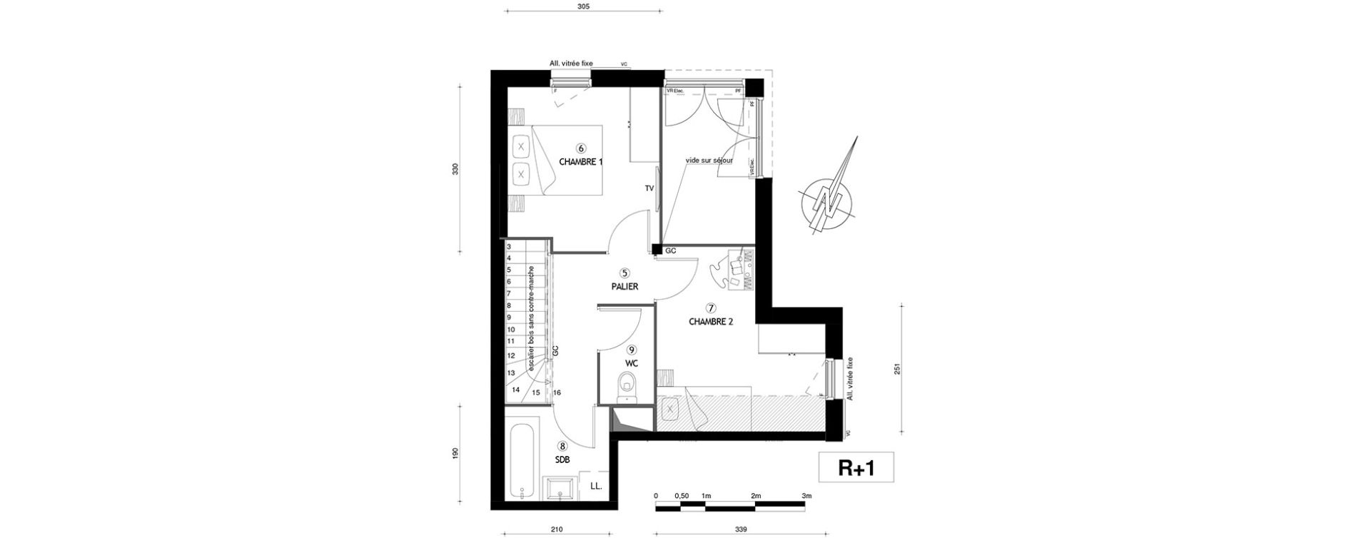 Duplex T3 de 68,00 m2 &agrave; Villeneuve-Le-Roi Centre