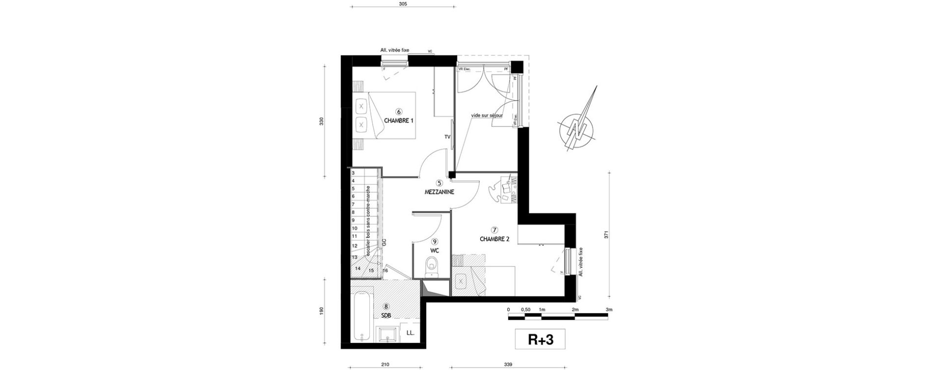 Duplex T3 de 67,60 m2 &agrave; Villeneuve-Le-Roi Centre
