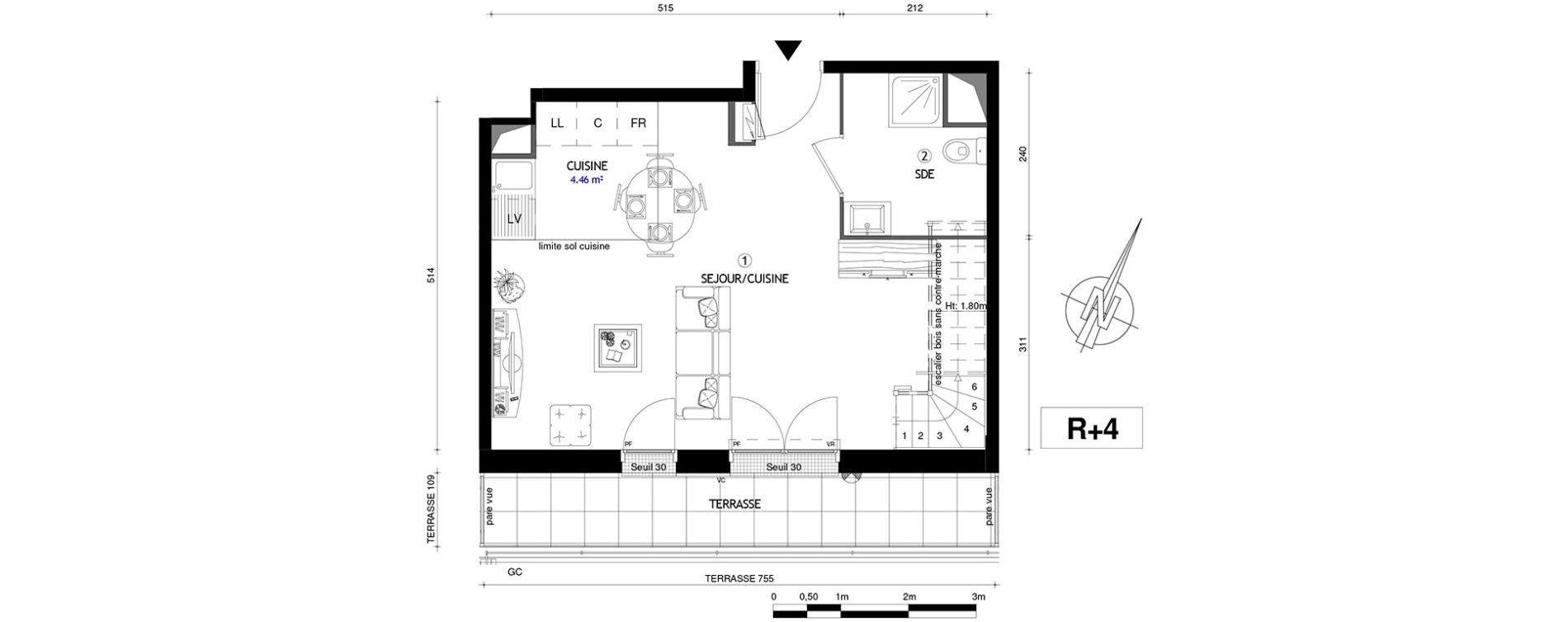 Duplex T3 de 75,00 m2 &agrave; Villeneuve-Le-Roi Centre
