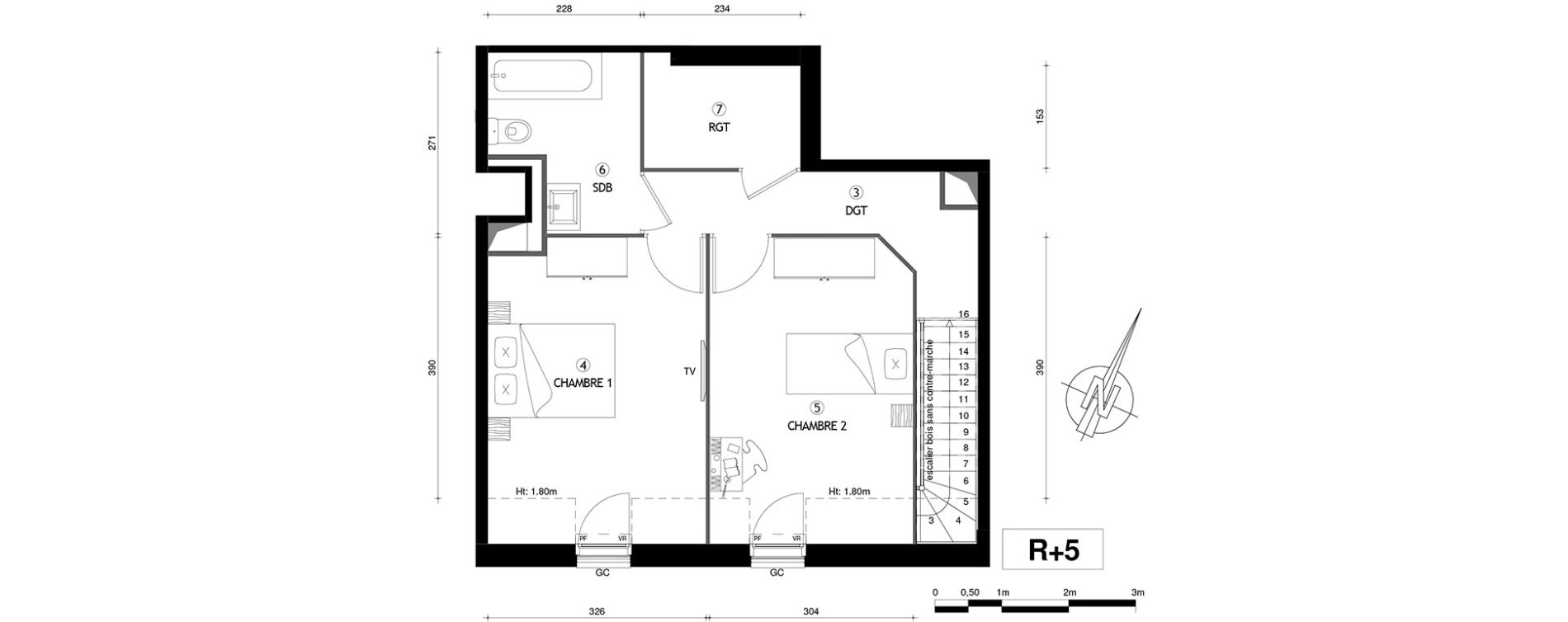Duplex T3 de 75,00 m2 &agrave; Villeneuve-Le-Roi Centre
