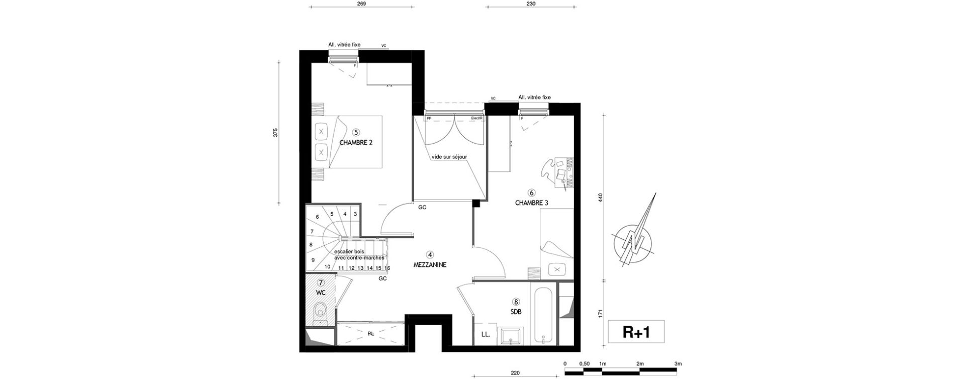 Duplex T4 de 76,60 m2 &agrave; Villeneuve-Le-Roi Centre