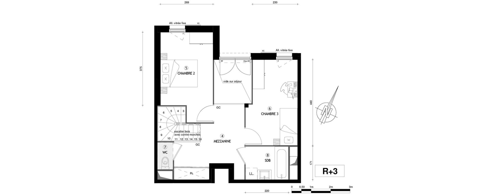 Duplex T4 de 76,00 m2 &agrave; Villeneuve-Le-Roi Centre