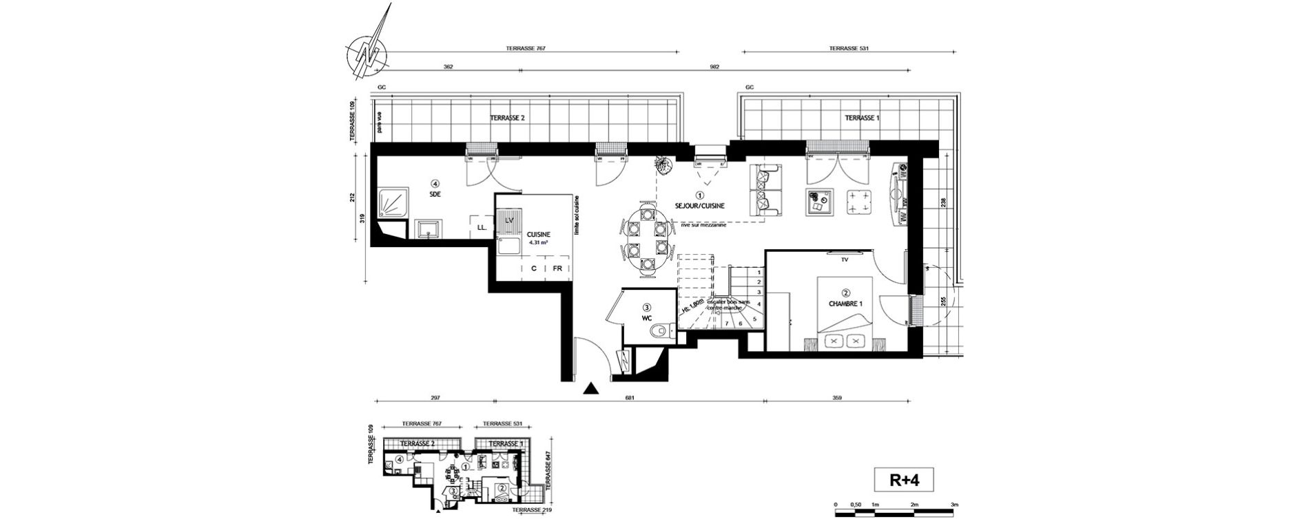 Appartement T1 de 23,40 m2 &agrave; Villeneuve-Le-Roi Centre