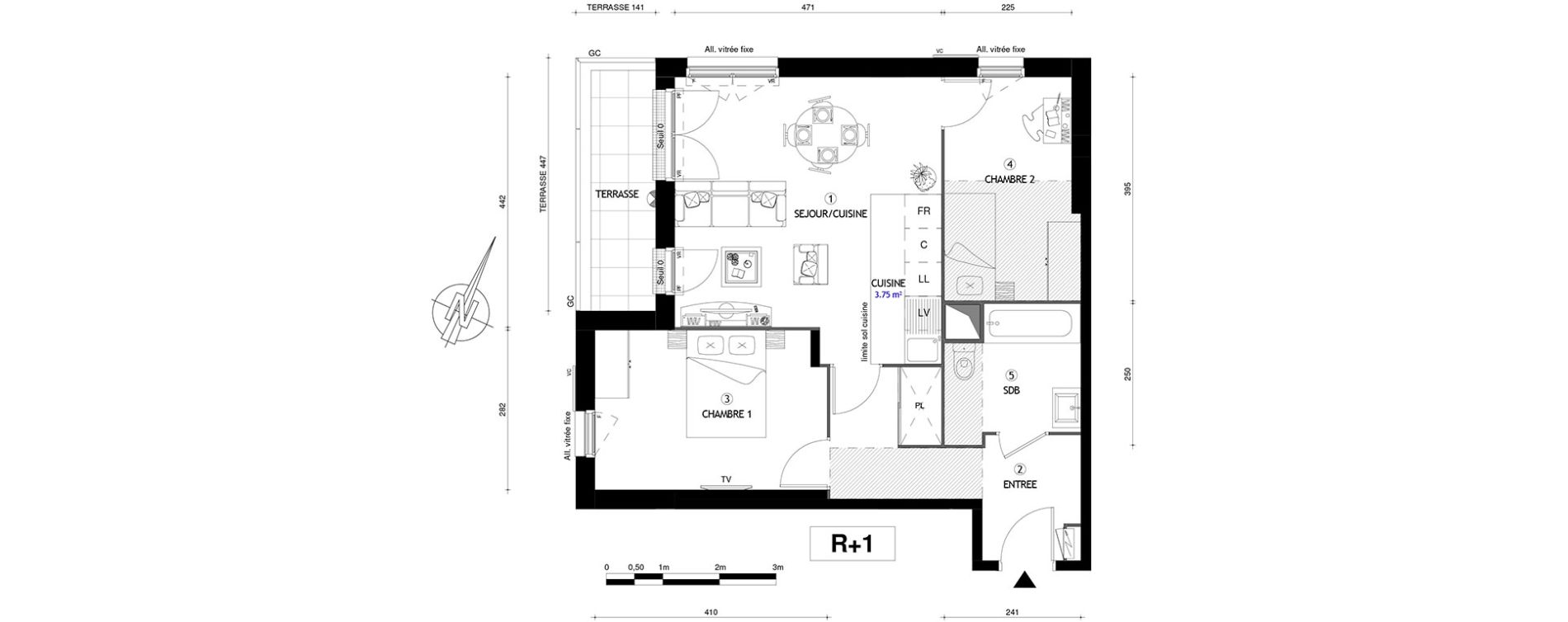 Appartement T3 de 56,70 m2 &agrave; Villeneuve-Le-Roi Centre