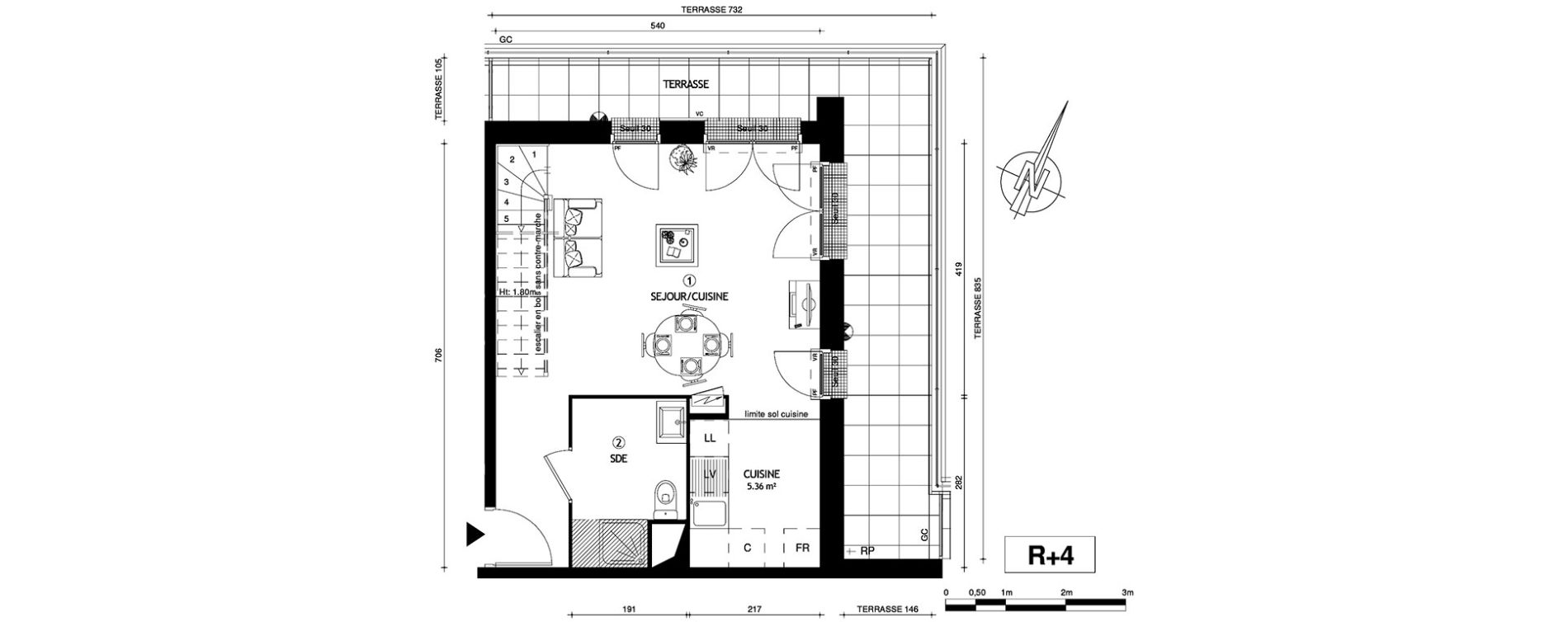 Duplex T3 de 64,80 m2 &agrave; Villeneuve-Le-Roi Centre