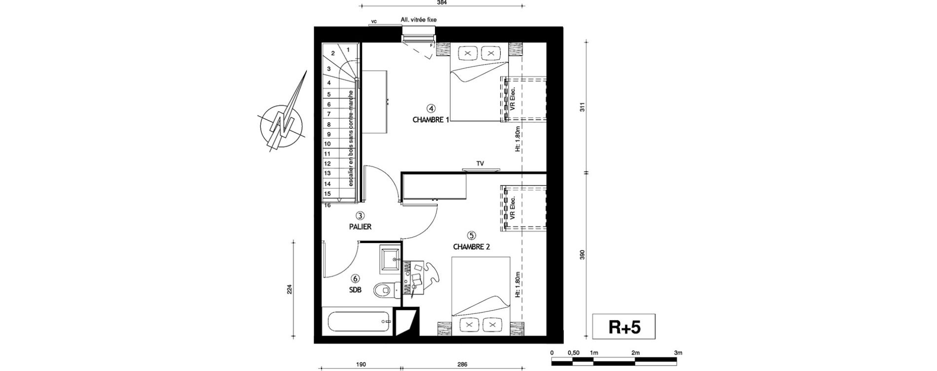 Duplex T3 de 64,80 m2 &agrave; Villeneuve-Le-Roi Centre