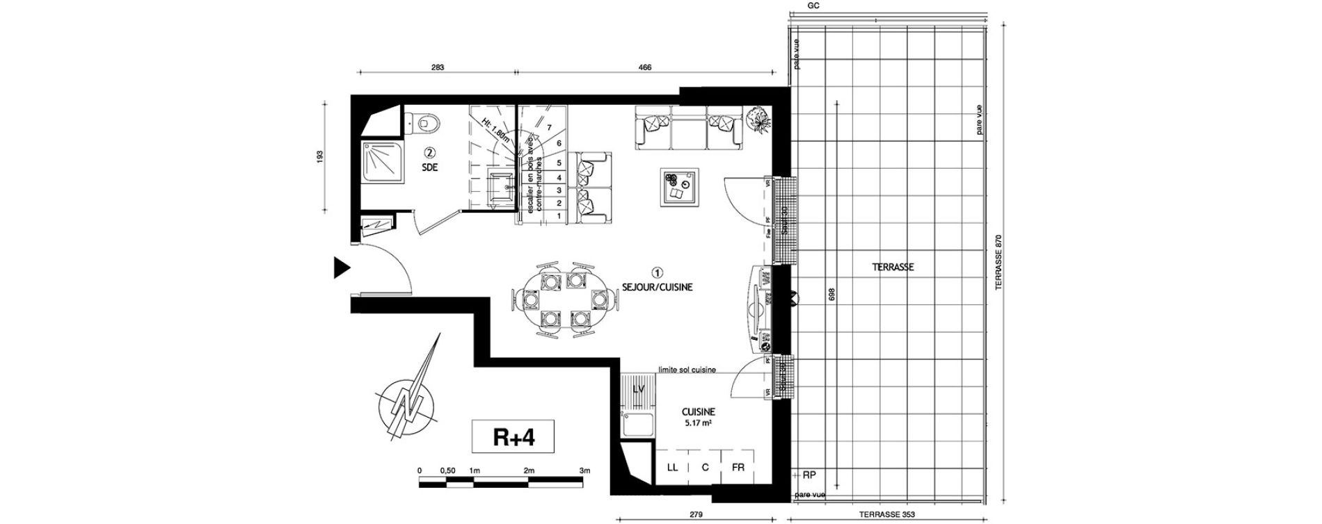 Duplex T3 de 69,40 m2 &agrave; Villeneuve-Le-Roi Centre