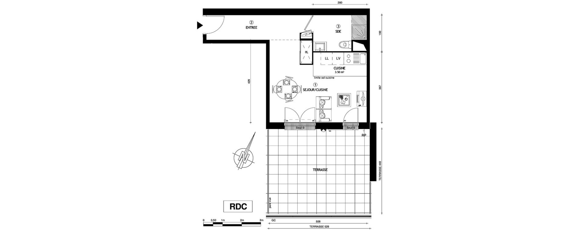 Appartement T1 de 31,70 m2 &agrave; Villeneuve-Le-Roi Centre