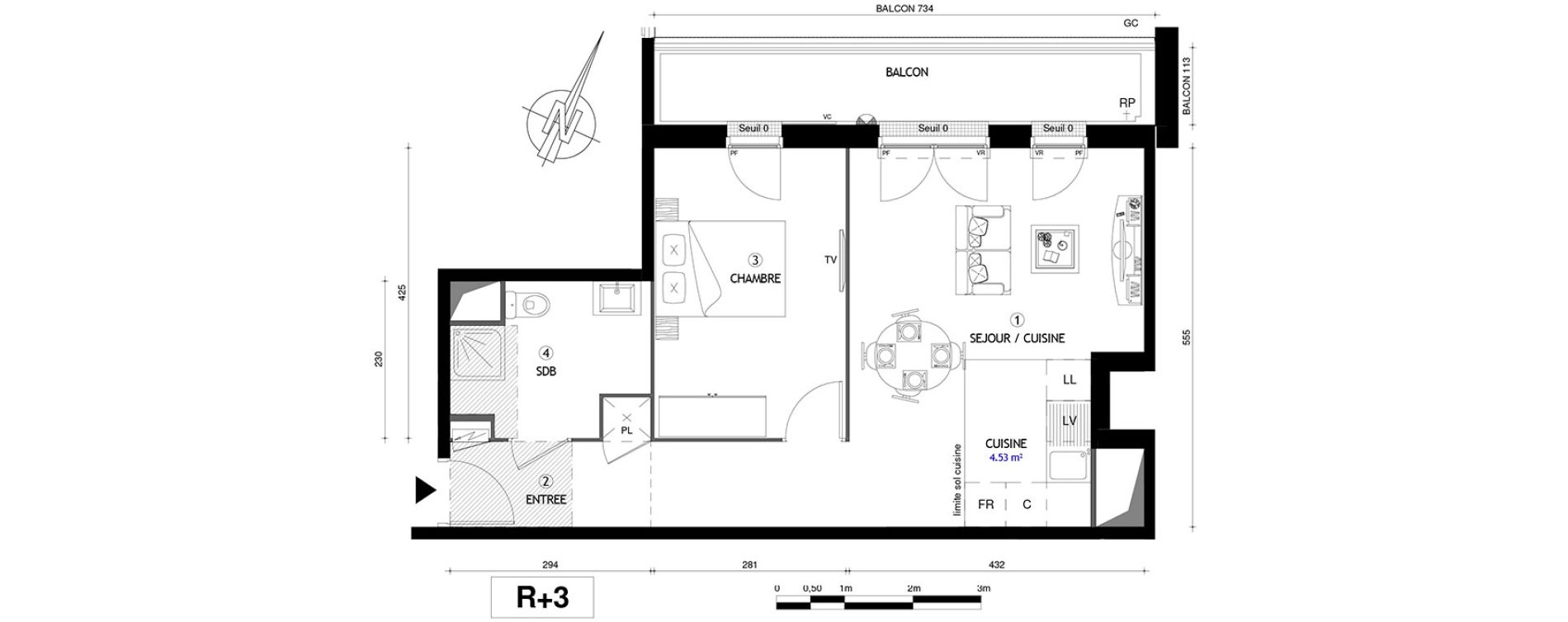 Appartement T2 de 47,10 m2 &agrave; Villeneuve-Le-Roi Centre