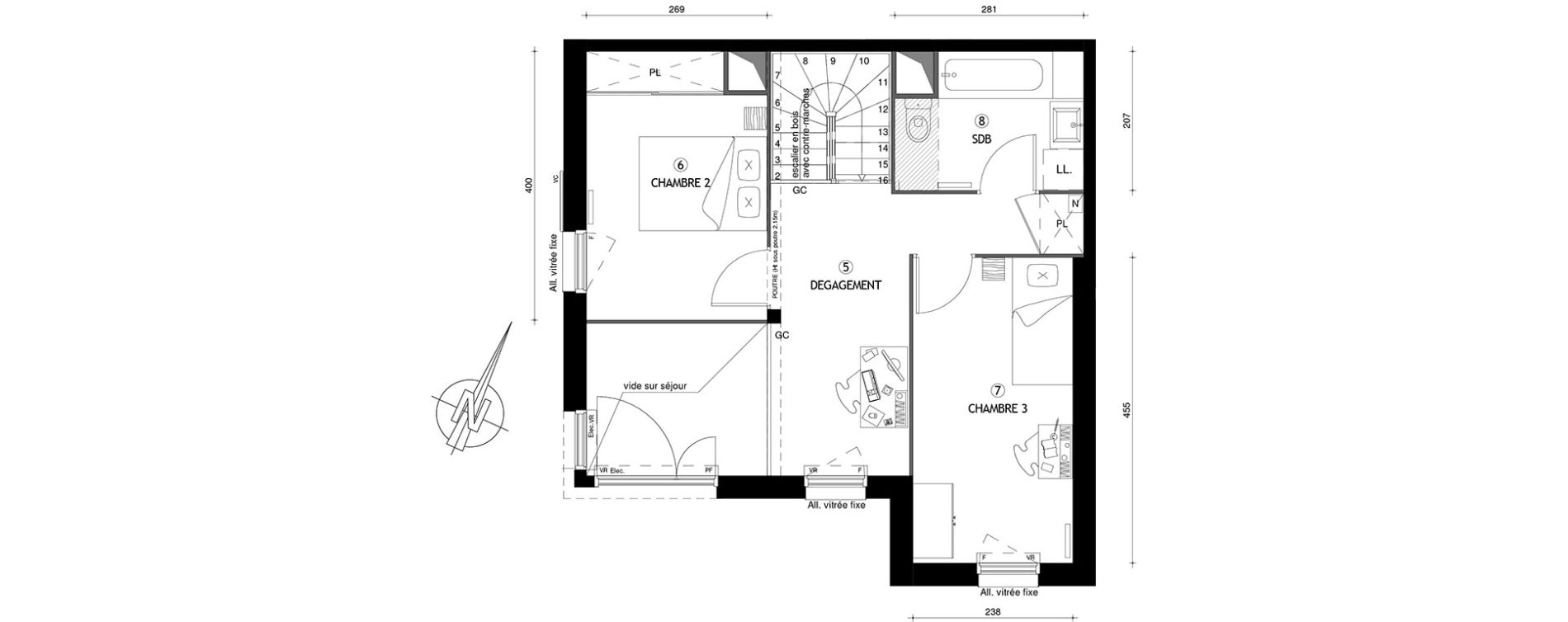Appartement T4 de 82,60 m2 &agrave; Villeneuve-Le-Roi Centre