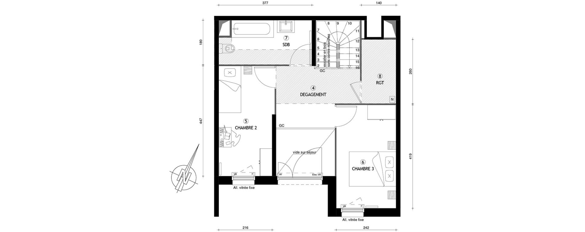 Appartement T4 de 80,80 m2 &agrave; Villeneuve-Le-Roi Centre