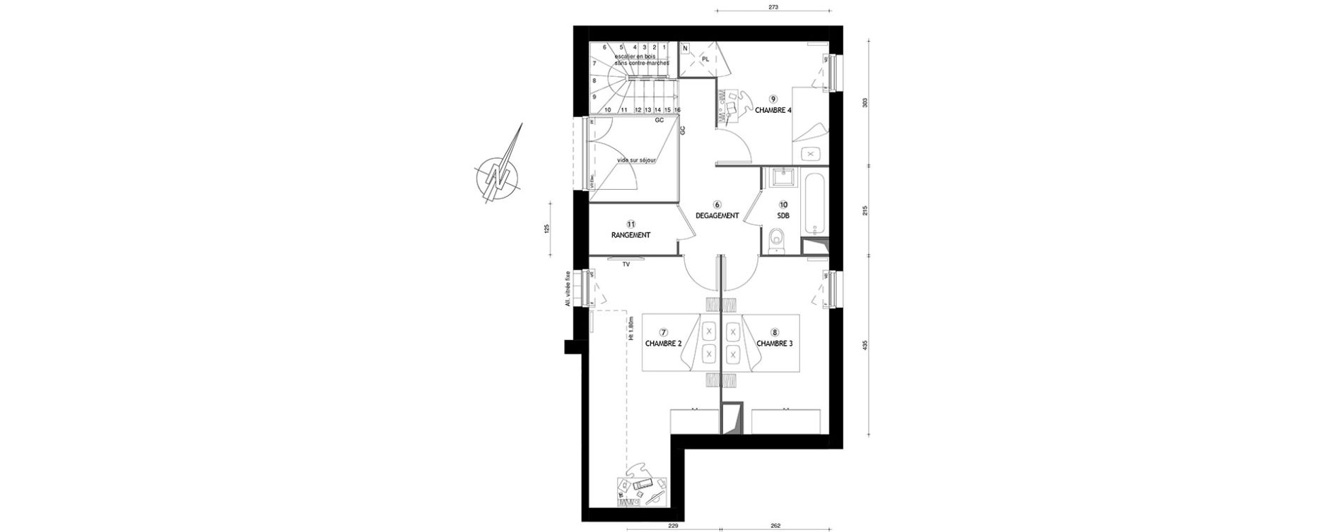Appartement T5 de 96,50 m2 &agrave; Villeneuve-Le-Roi Centre