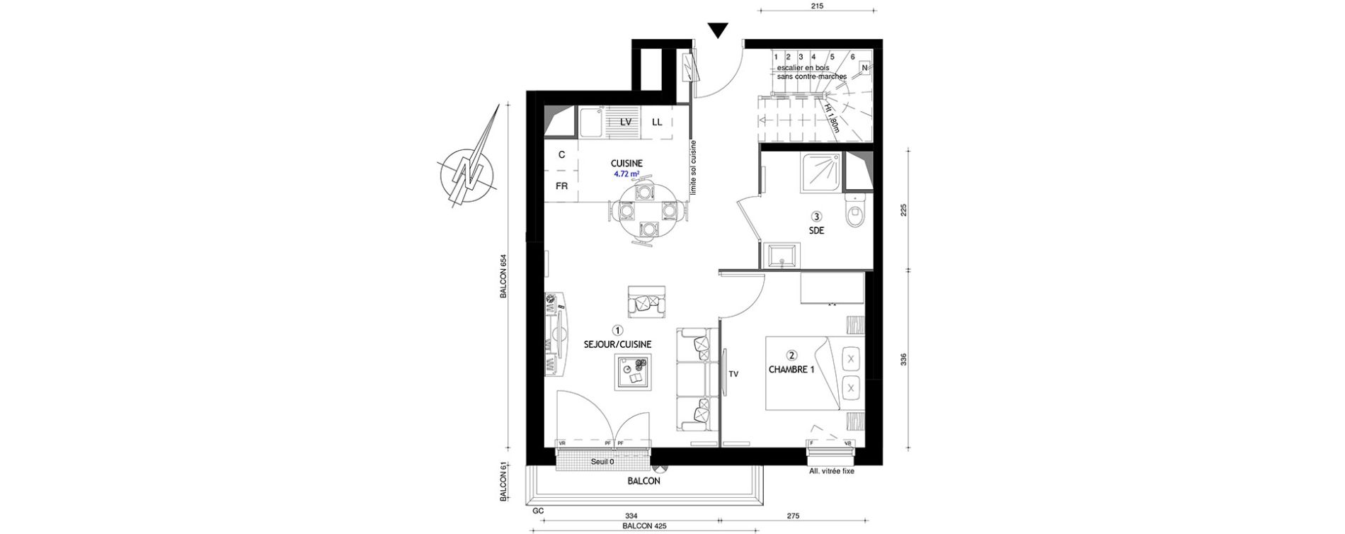 Appartement T4 de 79,00 m2 &agrave; Villeneuve-Le-Roi Centre