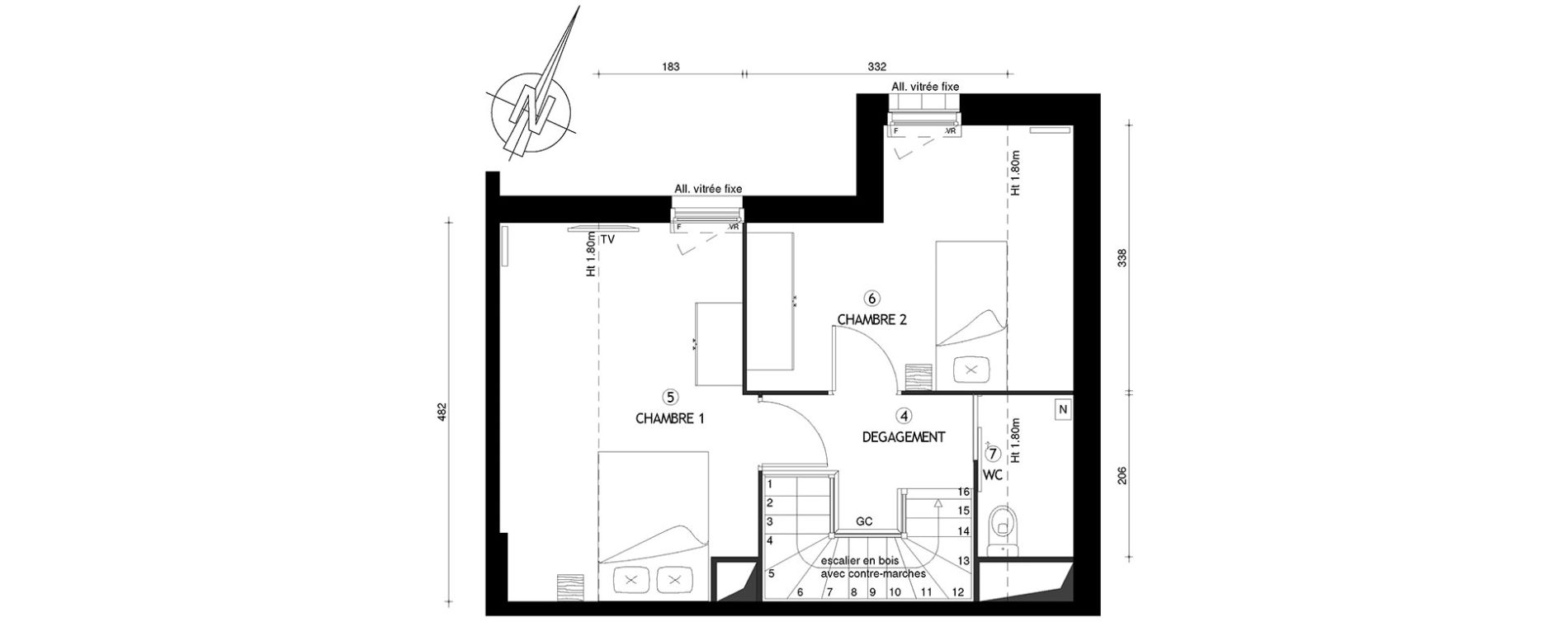 Appartement T3 de 54,60 m2 &agrave; Villeneuve-Le-Roi Centre
