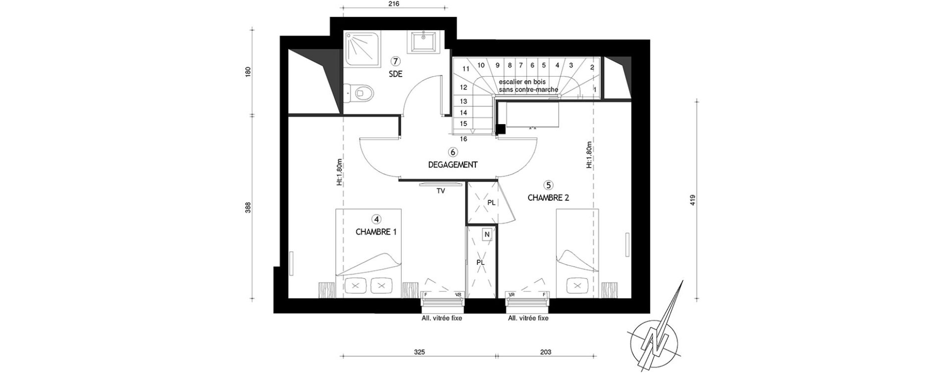 Duplex T3 de 59,10 m2 &agrave; Villeneuve-Le-Roi Centre