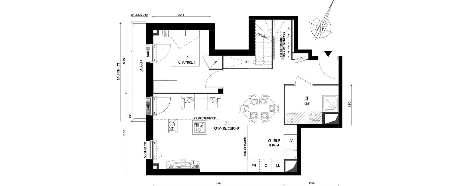 Appartement T4 de 90,20 m2 &agrave; Villeneuve-Le-Roi Centre