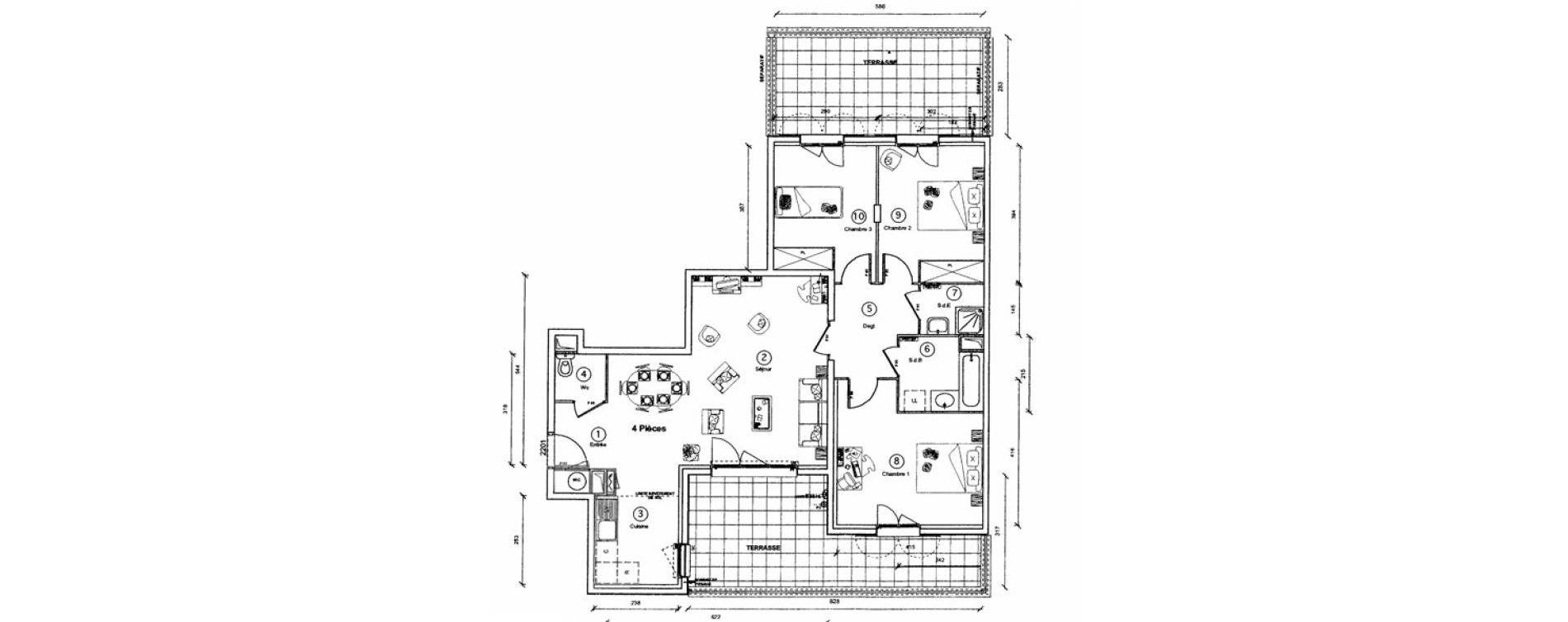 Appartement T4 de 92,30 m2 &agrave; Villeneuve-Le-Roi Centre