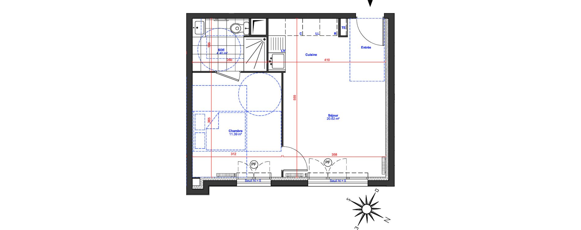 Appartement T2 de 36,41 m2 &agrave; Villeneuve-Le-Roi Centre